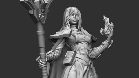 Warlock - DND Miniature - Pre-Supported 3D print model