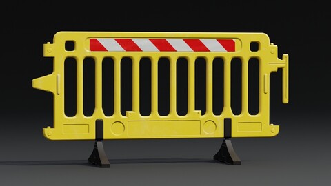 Plastic Barricade PBR Game-Ready