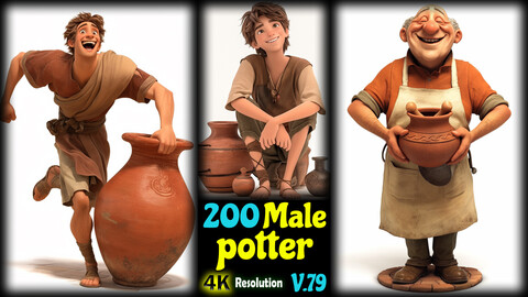 200 Male Potter - 4K Resolution - V.79