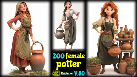 200 Female Potter - 4K Resolution - V.80