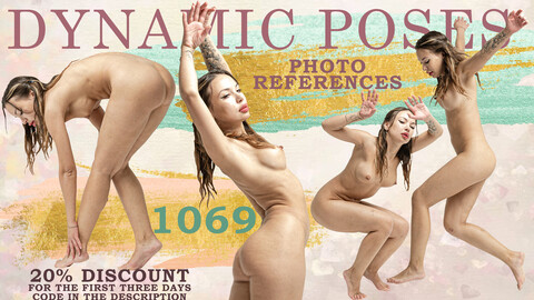 Dynamic poses 1069 photo references 20% discount