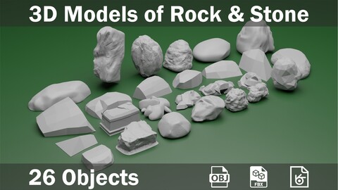 3D Models of Rock and Stone