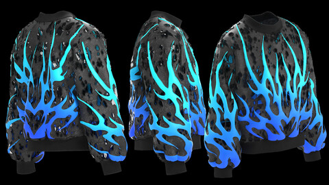 3d clothing tribal torn sweatshirt project file fashion streetwear gothic render