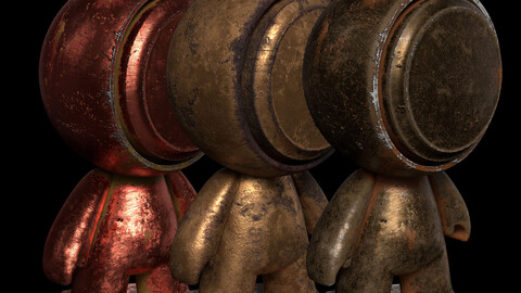 Smart Materials 01- Metal Damaged Materials for Substance 3D Painter