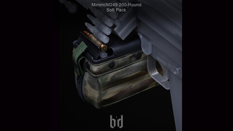 FN Minimi / Ammo Pouch | Substance Painter file Included