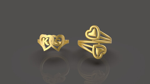 Beautiful Couple Ring - 0023