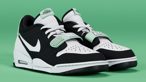 Air Jordan Legacy 312 Low Black White Teal Tint