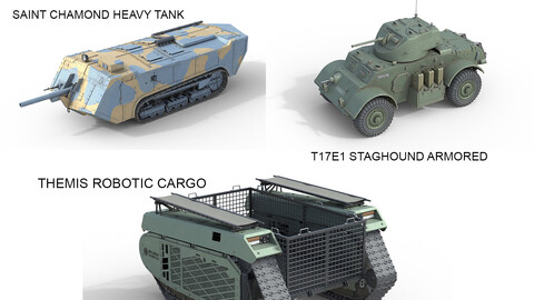 5 Military Vehicles Collection V30