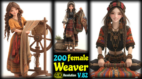 200 Female Weaver - 4K Resolution - V.82