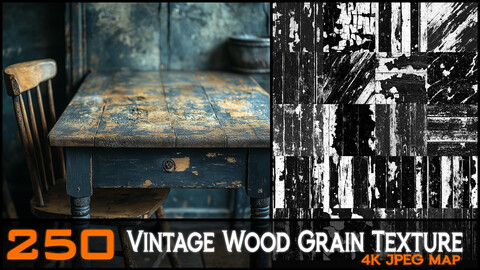 Vintage Wood Grain - 250 JPEG Texture