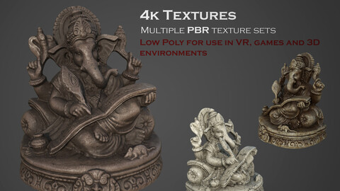 Ganesh God of Knowledge Low-poly 3D model