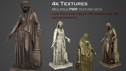 Statue of Medea Low-poly 3D model