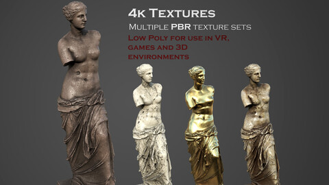 statue of Venus 3 Low-poly 3D model