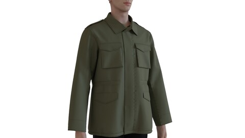 Style3D Military Jacket +obj, fbx