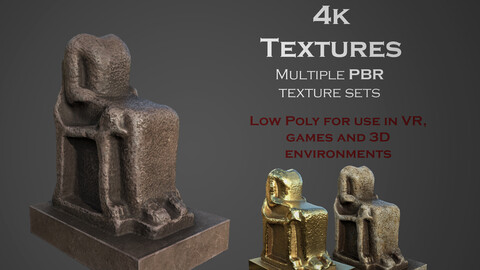 Ancient Statue Low-poly 3D model