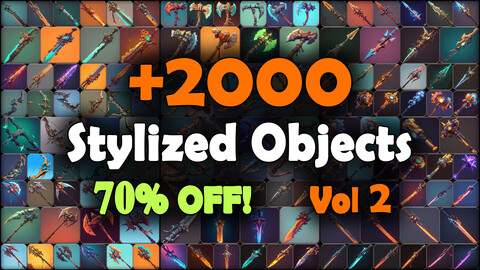 2000 Stylized Objects Reference Pack | MEGA Bundle | 4K | v.2