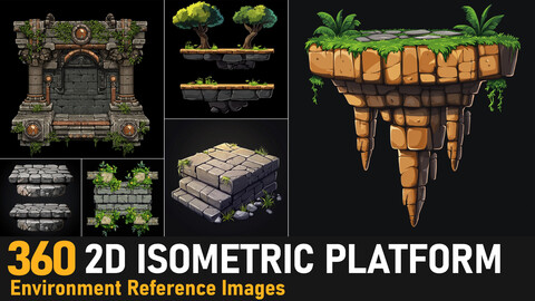 2D Isometric Platform |4K Game Environment Reference Images