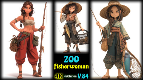 200 Fisherwoman - 4K Resolution - V.84