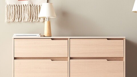 Wide 3-drawer chest