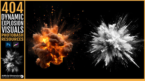 404 Dynamic Explosion Visuals for Photobashing