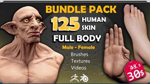 125 Real Human Skin Brushes /Alpha Pack! ((OFF 30% ))