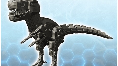 Wybus dinosaur combat robot (2) | STL for 3D Printing Printer | Hard Surface