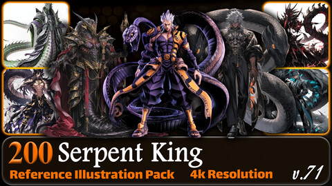 200 Anime Serpent King (Full Body) Reference Pack | 4K | v.71