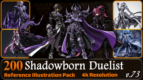 200 Anime Shadowborn Duelist (Full Body) Reference Pack | 4K | v.73