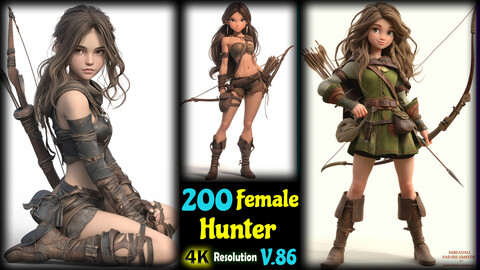 200 Female Hunter - 4K Resolution - V.86