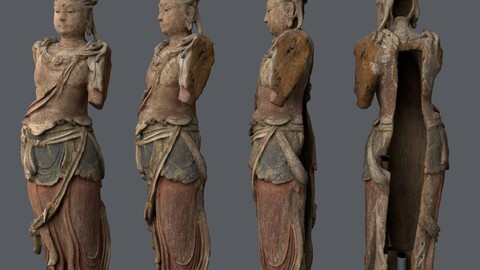 Scanned model of Dunhuang Bodhisattva