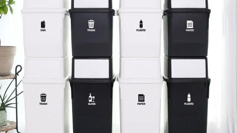 White Separate Collection Bin 35L