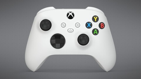 Xbox Series S Robot White Controller | 3D Model | High-Poly | PBR