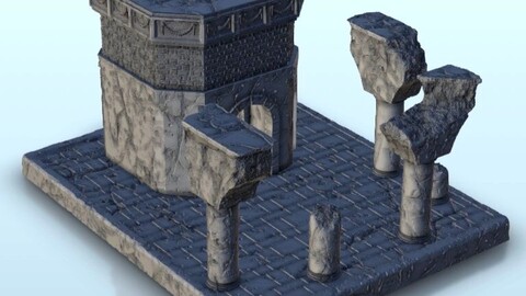 Desert mausoleoum ruins | STL for 3D Printing Printer | Hard Surface