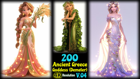 200 Ancient Greece Goddess (Demeter) - 4K Resolution - V.04