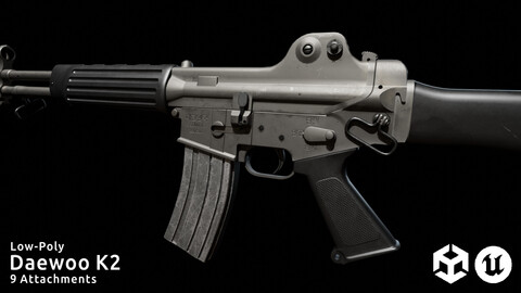 Game-Ready Daewoo K2 Rifle