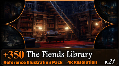 350 The Fiends Library Reference Pack | 4K | v.21