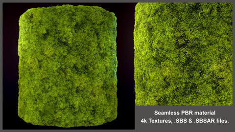 Seamless Moss Substance material and textures