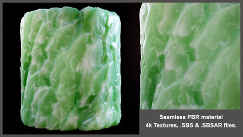 Seamless Green Quartz Material Textures