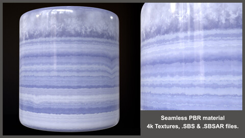 Blue Lace Agate Substance Material