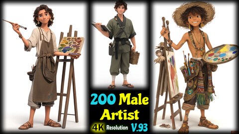 200 Male Artist - 4K Resolution - V.93