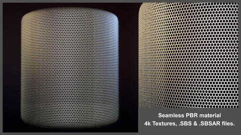 Seamless speaker grill mesh material textures (substance)