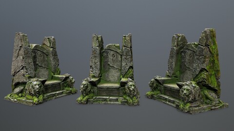 Lion Stone Throne