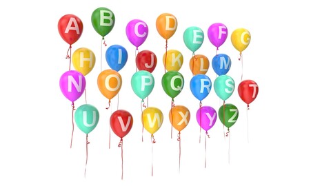 Alphabet on Balloons