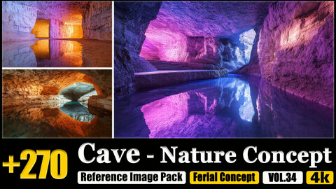 270 Cave - Nature Concept Reference Image Pack v.34 |4K|