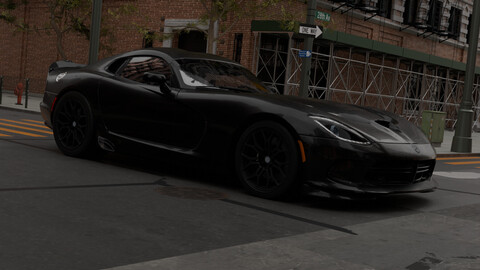 2014 Dodge SRT Viper 3D Model Realistic Scene