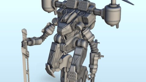 Ihris combat robot (6) | STL for 3D Printing Printer | Hard Surface