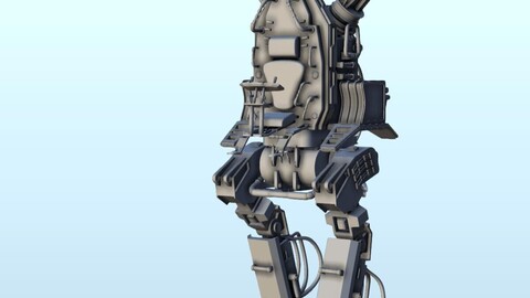 Exoskeleton with double-guns (10) | STL for 3D Printing Printer | Hard Surface