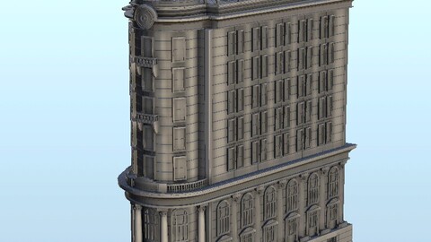 Retro corner building | STL for 3D Printing Printer | Hard Surface