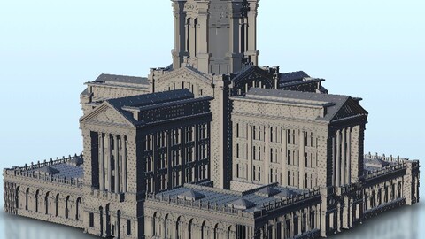 Chicago Federal Building | STL for 3D Printing Printer | Hard Surface