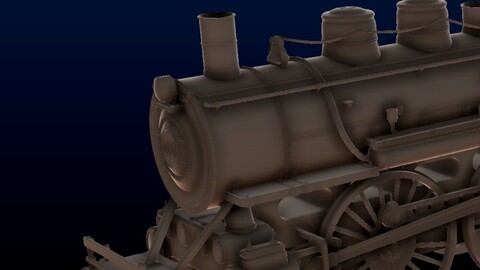 Steam locomotive 4-4-4 | STL for 3D Printing Printer | Hard Surface